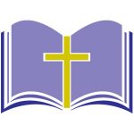 Bible and cross icon showing Christian owned business